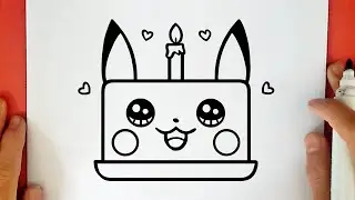HOW TO DRAW A CUTE PIKACHU CAKE