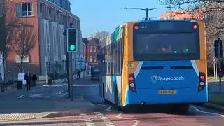 Here is the New livery Stagecoach bus 27617 on the number 1 in Camberley Saturday 27 December 2025