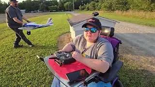 E-Flite 1.6m Twin Timber bnf basic Maiden flight awesome save. Ensign Colton promoted to Lt. Colton.