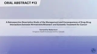 Oral Abstract Presentation #13 | Samantha Robertson