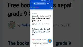 Free notes and books of  Grade 9 and 10 of computer engineering faculty (IT) Nepal | Engineering