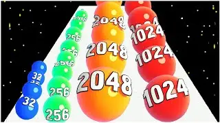 Ball Stack 2048 - Gameplay Walkthrough - Max Levels reach 2048