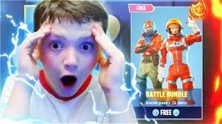 New FREE Battle Pass! Surprising My LITTLE BROTHERS With NEW SKINS In Fortnite! (Free Battle Pass)