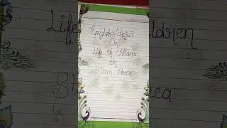English Project on Life of Children in slum area Class 12th ASL Project CBSE 2023