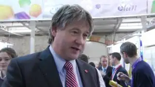 Basil McCrea at the BT Young Scientist & Technology Exhibition