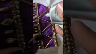 B-7000 glue 💜 pasting for blouse #design #blousedesign #new #ideas #shorts #youtube