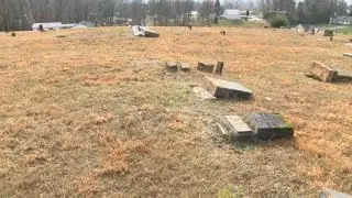 More than two dozen headstones vandalized at historic Johnson City cemetery
