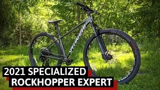 Обзор характеристик и веса горного велосипеда Specialized Rockhopper Expert 2021 года, кросс-кант...