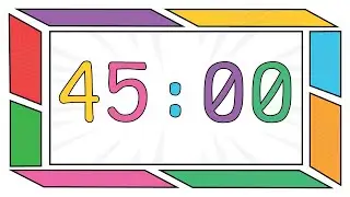 45 minutes Silent Countdown Timer - Bright Classroom Theme | HD Timer for Teachers & Students