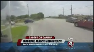Miami Road Rage Car vs Motorcycle