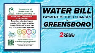 Water bill payment method to change in Greensboro