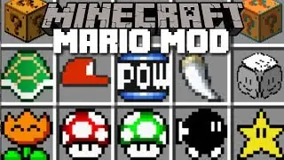 Minecraft MARIO MOD / SAVE THE VILLAGERS FROM BOWSER!! Minecraft