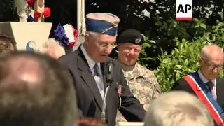 As veterans of the 29th Infantry Division continue their tour of small Normandy towns they liberated