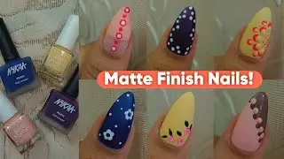 ZERO TOOLS!🧷 5+ Matte Nail Designs for beginners ✨💅🏻🌸