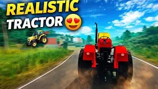 Realistic Tractor Driving 🚜 | Village Road Gameplay | Farming Simulator