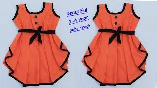 Very easy box pleated baby frock cutting and stitching/ Baby frock cutting and stitching