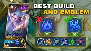 SELENA BEST BUILD AND EMBLEM SETS 2023 | SELENA GAMEPLAY - MLBB