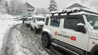 Heavy snowfall in Manali || Today live snowfall in Manali || Solang valley || 
