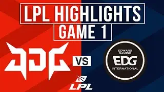 JDG vs EDG Highlights Game 1 | LPL 2025 Split 3 Playoffs | JD Gaming vs EDward Gaming