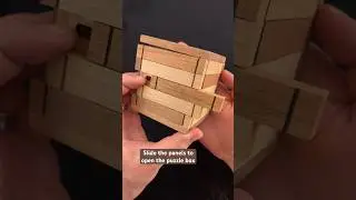 Find the right sequence to slide the panels on the box. #puzzle #puzzlesolving