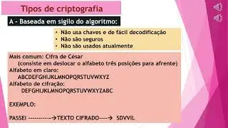 Aula 8/15 - SEGURANÇA DA INFORMAÇÃO: CRIPTOGRAFIA