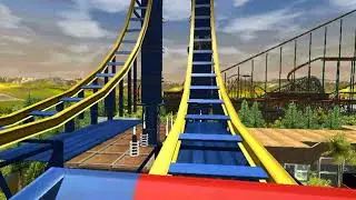 Roller Coaster Tycoon version of Superman: Escape From Krypton at Six Flags Magic Mountain Round 2