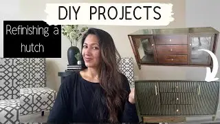 DIY SIDEBOARD: REFINISHING A HUTCH INTO A SLEEK SIDEBOARD FOR THE FAMILY ROOM | Furniture Makeover