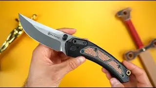 Складной нож Maxace BlackLight-01 сталь M390, рукоять PVD Titanium/Copper