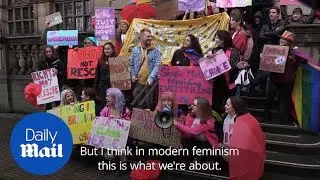 Strip club dancers protest in Sheffield city centre