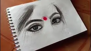 How to draw Realistic eyes ||Free hand eyes drawing || Beautiful girl eyes drawing #video