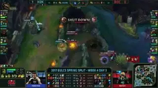 H2K (Jankos Warwick) VS ROC (Betsy Zed) Game 2 Highlights - 2017 EU LCS Spring W4D3