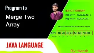 Merge two array || Java || Programming || Coding || Logic || Language