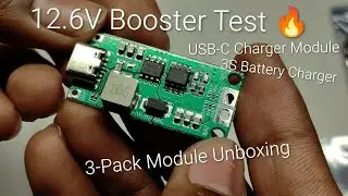 12.6V Step-Up Boost Charger Module Unboxing 🚀 | 3S Li-ion Battery Charger Test