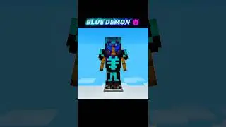 Blue Demon 😈 .! Minecraft Armor Trim Combination #minecraft