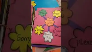 magic words paper  art .please,Thanks you , sorry,welcome,excuse me #shorts