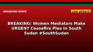 BREAKING: Women Mediators Make URGENT Ceasefire Plea In South Sudan #SouthSudan