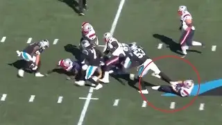 Mac Jones Twists Brian Burns Ankles After Strip Sack