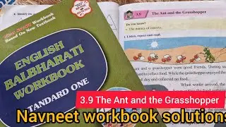 3.9 THE ANT AND THE GRASSHOPPER | STANDARD 1ST | NAVNEET WORKBOOK SOLUTION | ENGLISH | STORY#english