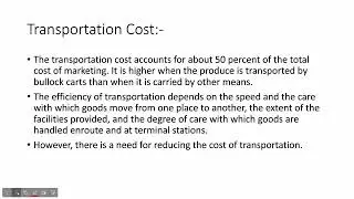 Physical Function- Transportation #agricultural Marketing