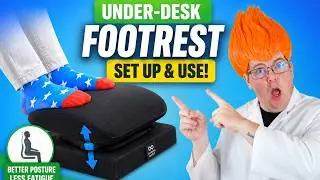 Foot Rest for Under Desk at Work &ndash; Adjustable Foam Footrest for Office & Home