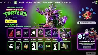 Fortnite TMNT BATTLE PASS! (Full Showcase)