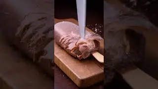 Satisfying Chocolate Ice Cream Cutting 🍦🍫 (Glass Food ASMR) #Shorts