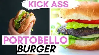 PORTOBELLO MUSHROOM BURGER / Healthy veggie burger  / How to cook mushrooms