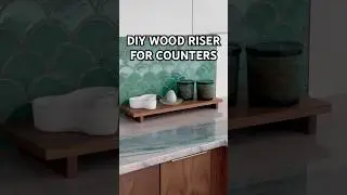 How to Make an Easy DIY Wood Riser for the Kitchen Counter #diywoodcraft #midcenturystyle #easydiy