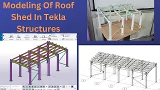 Modeling of Roof Shed | Tekla Structures | BIMINDC | Tamil