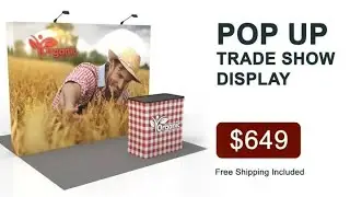 Signleader Pop Up Trade Show Display & Podium Booth Conferences Events $649 Free Shipping