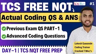 🔥TCS NQT Coding Questions & Answers 2026 | TCS Previous Year Coding Questions | TCS FREE NQT 2026