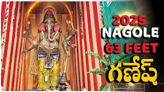 63 Ft Ganesh Idol 😱 Finally Revealed | Nagole Hyderabad 2025