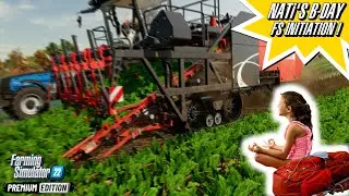 LIVE - NATI's B-DAY FS INITIATION! | Farming Simulator 22