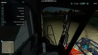 Harvesting a field in first person Farming Simulator 22